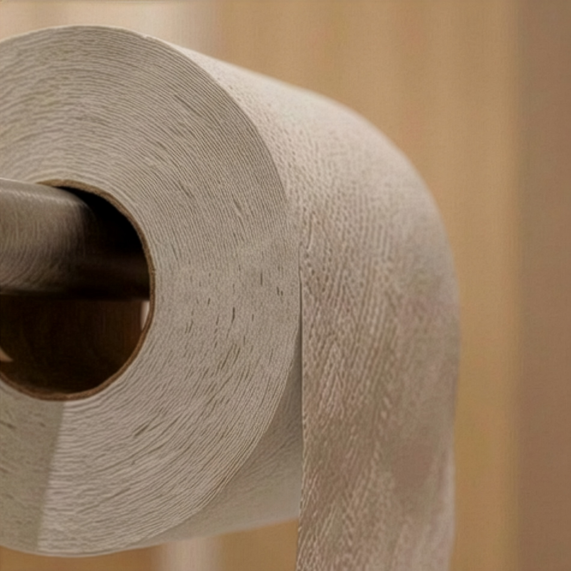 Close-up of rolled paper texture on a wooden holder.